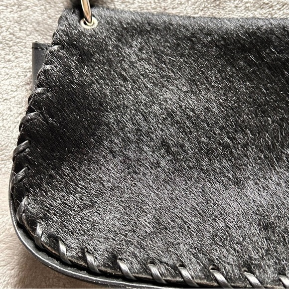 DADABO Made in Italy Leather Fur Shoulder Bag - Picture 3 of 13